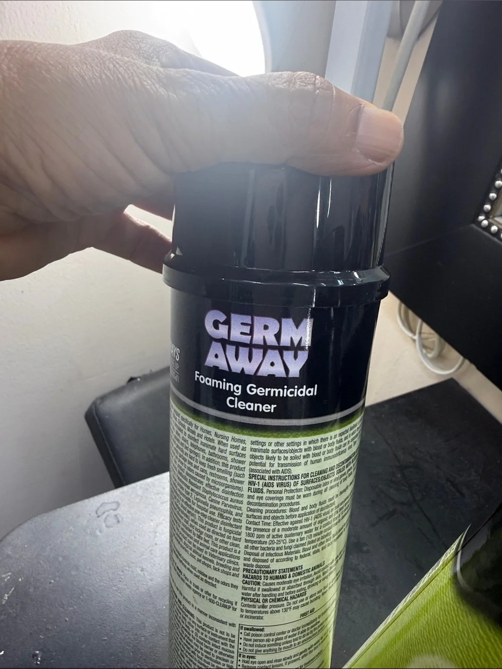 Germ Away Foaming Germicidal Cleaner - Black & Green price is for set of 2